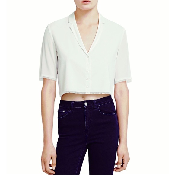The Kooples Tops - ✨BNWT✨ The Kooples stretch georgette crop top